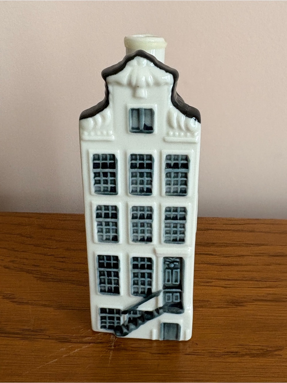 KLM Bols Delfts Royal Dutch Airlines First Class ceramic house Bottle Empty #46